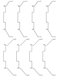 【送料無料】Novonest ファンバックル 120mm CPUクリップ ファンクリップ CPUクーラー用 固定バックル 弾性スチールメタル 8個 色:シルバー