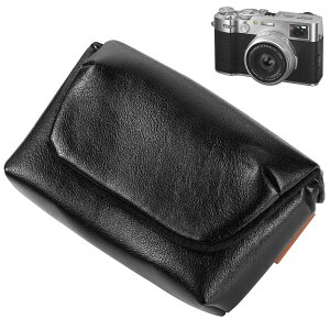 【送料無料】Yullmu デジカメケース コンデジケース RICOHGR3 GR3x GR2 / rx100 / DSC-RX100M7 / ZV1 / XF10など適用 カメラケース小型 PUレザー マグネット開閉 色:L-ブラック