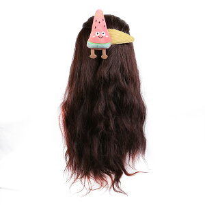 【送料無料】YiyiLai 超大きい モコモコ ヘアピン 可愛い スリーピン ぬいぐるみ パッチン留め ヘアクリップ ふわふわ ヘアアクセサリー 色:超大 スイカB、サイズ:ワンサイズ