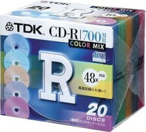 yzTDK CD-Rf[^p700MB 48{J[~bNX 5mmP[X20pbN [CD-R80TX20CCS]