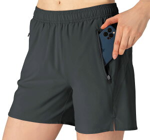 【送料無料】ランニングショートパンツ レディース ハーフパンツ スポーツパンツ ヨガウェア フィットネスウェア カジュアルウェア トレーニング ジム 吸汗速乾 超軽量 UVカット 色:ダー