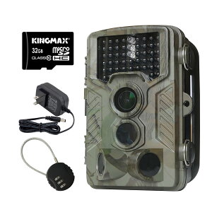 【送料無料】防犯カメラ SDカード録画 wifi無し トレイルカメラ 屋外 家庭用 電池式 小型 SDカード 録画 1080P 200万画素 人体感知 人感センサー 動体検知 屋内 駐車場 録音 防水 工事不要 赤外線