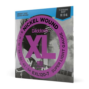 【送料無料】D'Addario ダダリオ エレキギター弦 (正規輸入品) 色:1セット、サイズ:7弦 .009-.054