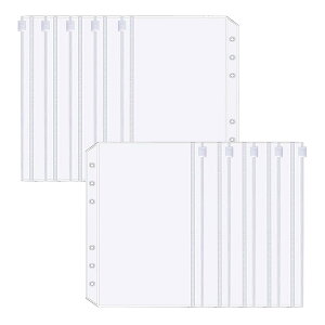 【送料無料】YANYULI システム手帳リフィル システム手帳ポケット PVC A5 6穴 10個セット クリアポケット ファスナーポケット 差し替え 整理 小物収納 紛失防止 一目瞭然 ポータブル 色:クリア