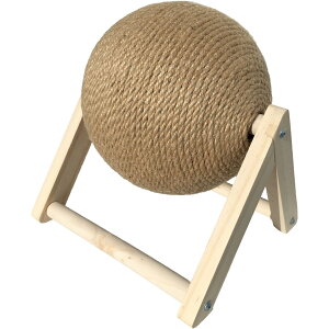 【送料無料】Archnote 猫 爪とぎ 爪研ぎ 麻 おもちゃ ボール ねこ 丸型 猫用 つめとぎ 無垢木材 ストレス解消 運動不足 一人遊び 可愛い 組み立て簡単 サイズ:M