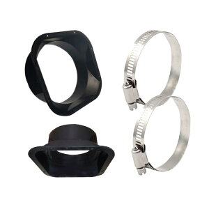 �y���������zArchnote �_�N�g �R�l�N�^�[ 150mm �z�[�X�N�����v ���C �r�C �z�[�X �o���h �t�@�� 2�� �Z�b�g �F�F�u���b�N�A�X�e���A�T�C�Y�F100mm�p