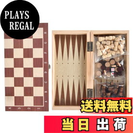 【送料無料】TOMMYFIELD バックギャモン 木製チェス チェッカー ポータブル 大人 子供 チェスゲーム [並行輸入品] 色：チェス