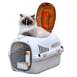 【送料無料】VARMHUS ペットキャリー 猫 キャリーケース 天窓付き 取っ手付き 通気性 組立簡単 おむつボード完備 猫用キャリー 犬用キャリー 小動物用キャリー 室内用ハウス 色:ホワイト、