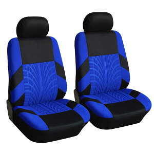【送料無料】Archnote カー シート カバー 車 座席 汎用 軽自動車 普通車 運転席 助手席 2個 セット フロント 2座席分 押し洗可 伸縮 生地 色:ブルー