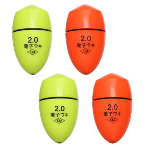 【送料無料】PLEAVIT 電気ウキ フカセウキ 夜釣り ケミカルライト 光る 防水 仕掛け フカセ釣り 釣り 海釣り 色:赤緑、サイズ:2.0号 赤緑 4個 電池なし