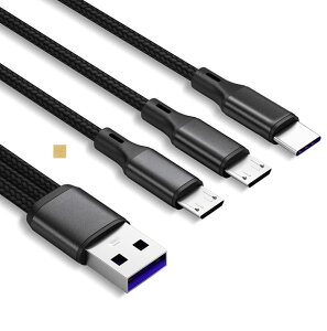 yzSound Wave y(( 3in1 iC҂ O 20cm )) [d Type C MicroUSB Xvb^[ P[u F z 1{ USB[C 1 MicroUSB 2 X}z ^ubg 3䓯ɏ[d TypeC YP[u 
