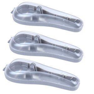 【送料無料】HOTQ T字カミソリ用ケース シェーバーホルダー 剃刀カミソoriです カミソリケース 旅行用携帯カミソリ 旅行用剃刀ホルダー 髭剃りケーsu 3個セット 色:グレー、サイズ:16.2×6.1×