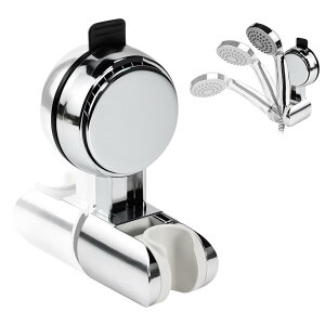 【送料無料】シャワーホルダー 強力真空吸盤 シャワーフック 穴あけ不要 角度調整 シャワーアーム 花洒ホルダー シャワーヘッドホルダー 壁掛け式 取付簡単 吸盤フック 耐水性 耐湿性 汎用