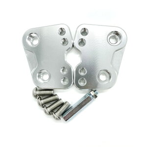 【送料無料】motokano ジクサー 250 SF250 に適用 専用部品 ステップアップ 40-42mmバック 13-25mmアップ 色:シルバー