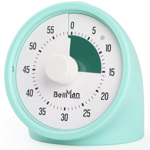 【送料無料】GeeRic ビジュアルタイマー 60分タイマー 勉強用デスクタイマー 教室 キッチン用 カウントダウンタイマー 子供用タイムマネージャーツール アラーム 色:グリーン