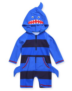 yz[Vaenait Baby] 0-24 OJbg bVK[h x[r[ q  s[X  Baby Swimsuit FFShark BlueATCYFXL