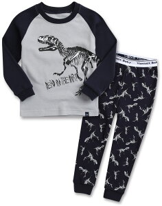 yz[Vaenait Baby] 6-7 LbY q xr[ LN^[  100% [EFA  pW} QԒ ㉺Zbg Cotton sleepwear FFDinosour NavyATCYF80
