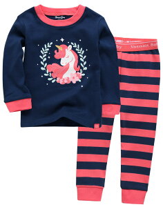 yz[Vaenait Baby] 12-12 LbY q xr[ LN^[  100% [EFA  pW} QԒ ㉺Zbg Cotton sleepwear FFFlower Unicorn NavyATCYF100
