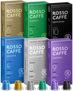 【送料無料】ロッソカフェ ネスプレッソ互換カプセル 「オリジナル」コーヒーマシン用 Rosso Caffe カプセル サイズ:60カプセル(60杯分)