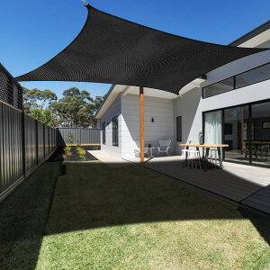 【送料無料】Ankuka 日除けシェード サンシェード オーニングシェード クールシェード UVカット 紫外線98%カット 軽量 撥水性 耐久性 洗濯可能 ベランダ/廊下/庭下/庭先用 収納袋付き 色:ブ