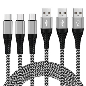【送料無料】USB Type C ケーブル 3A急速充電 【3本セット 2m*3】 USB スマホ タイプC 高耐久 高速データ転送対応 ナイロン編み 断線防止 柔軟性あり iPhone 16/15 充電ケーブル Sony Xperia/Samsung/Asus Zenfon