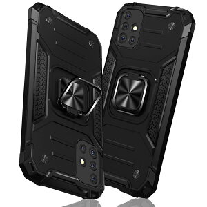 【送料無料】TMUJWS Samsung Galaxy A51 5G ケース リング 衝撃吸収 耐衝撃 TPU+PCバンパー 二重構造 米軍MIL規格 全面保護カバー 滑り防止 車載ホルダー対応 擦り傷防止 滑り止め 軽量 薄型 アイフォン