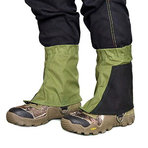 【送料無料】防水キャンバス 登山 軽量 脚絆 泥除け 砂よけ 通気 雨 雪 悪天候に 釣り トレッキング アウトドア レッグカバー メンズ レーディス (緑 (#1)) 色:緑 (#1)