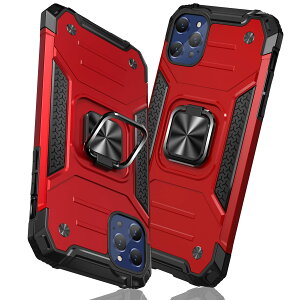 【送料無料】TMUJWS iPhone 12 Pro Max ケース リング 衝撃吸収 耐衝撃 TPU+PCバンパー 二重構造 米軍MIL規格 全面保護カバー 滑り防止 車載ホルダー対応 擦り傷防止 滑り止め 軽量 薄型 アイフォン 12