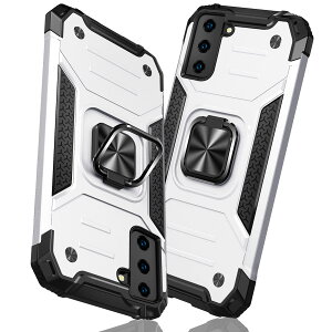 【送料無料】TMUJWS Samsung Galaxy S21 Plus ケース リング 衝撃吸収 耐衝撃 TPU+PCバンパー 二重構造 米軍MIL規格 全面保護カバー 滑り防止 車載ホルダー対応 擦り傷防止 滑り止め 軽量 薄型 アイフォ