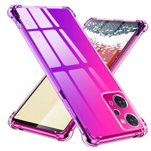 【送料無料】TMUJWS OPPO Reno7 A ケース シリコン クリア グラデーション ソフトケース 薄型 軽量 OPG04 ケース 耐衝撃 全面保護 tpu 四隅空気衝突防止 レンズ保護 擦り傷防止 オッポ レノ 7a ケース