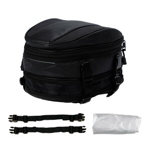 【送料無料】リア シートバッグ バイク オートバイ 後部座席 バックパック ウォータープルーフシートバッグ 防水 雨カバー レインカバー付き 大容量 7.5L-10L ベルト2本付き しっかり固定 物