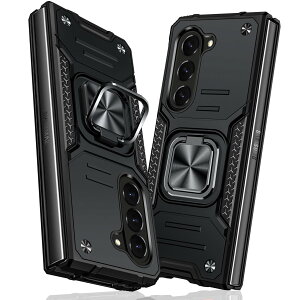 【送料無料】TMUJWS Galaxy Z Fold5 5G 用ケース リング 衝撃吸収 耐衝撃 TPU+PCバンパー 二重構造 米軍MIL規格 全面保護カバー 滑り防止 車載ホルダー対応 擦り傷防止 滑り止め 軽量 薄型 ギャラクシ