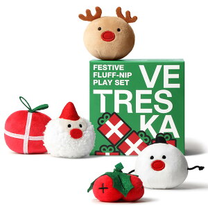 【送料無料】VETRESKA ホリデーおもちゃセット 猫じゃらし 歯のお手入れ 静かな 一人遊び 運動不足 ストレス解消 猫 おもちゃ ねこじゃらし ねこ ペット 猫用品 ストレス発散 贈り物 クリスマ