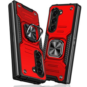 【送料無料】TMUJWS Galaxy Z Fold5 5G 用ケース リング 衝撃吸収 耐衝撃 TPU+PCバンパー 二重構造 米軍MIL規格 全面保護カバー 滑り防止 車載ホルダー対応 擦り傷防止 滑り止め 軽量 薄型 ギャラクシ