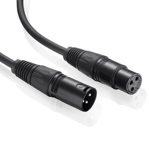 【送料無料】Wellvie マイクケーブル XLR ケーブル キャノンケーブル マイク 延長 オス-メス XLRバランス接続 マイク録音用 コンデンサマイク、AVアンプ、スピーカー等の録音デバイスに対応 [並
