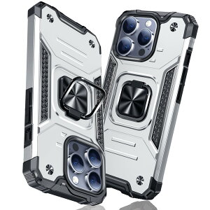 【送料無料】iPhone 16 Pro 用ケース リング 衝撃吸収 耐衝撃 TPU+PCバンパー 二重構造 米軍MIL規格 全面保護カバー 滑り防止 車載ホルダー対応 擦り傷防止 滑り止め 軽量 薄型 アイフォン 16 pro 用