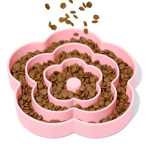 【送料無料】VETRESKA 早食い防止 犬用スローフードボウル シリコン製 吸盤付き 犬用食器 フローラ おしゃれ 餌入れ 洗浄機対応 フード飛び散り防止 嘔吐を防ぐ 健康管理 ダイエット カラフル