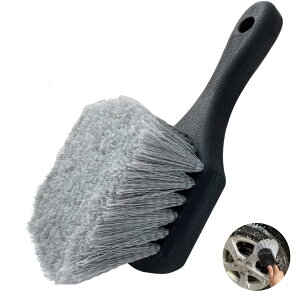 【送料無料】ホイール&タイヤブラシ ホイールブラシ タイヤブラシ ホイール スポンジ 車のリム用 柔らかい毛 洗車グッズ カー用品 バイク 色:ブラック