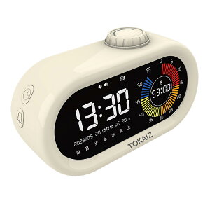 【送料無料】TOKAIZ 多機能学習タイマー カウントダウン カウントアップ 目覚まし時計 デジタル時計 デジタルビジュアルタイマー アラームスヌーズ機能 勉強タイマー type-c充電式 日付/曜日/