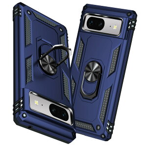 【送料無料】TMUJWS Google Pixel 8 ケース リング 耐衝撃 衝撃吸収 傷防止 全面保護 カメラ保護 スタンド付き TPU+PCバンパー 指紋防止対策 グーグルピクセル8 ケース 6.2インチ 二重構造 360度回転