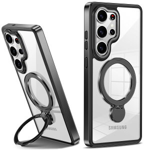 yzTMUJWS Galaxy S25 Ultra pP[X MagneticΉ Ot SC-52F SCG32 P[X NA ϏՌ ČRMILKi 360°]X^h cΉ CX[dΉ MNV[ s25 EgJo