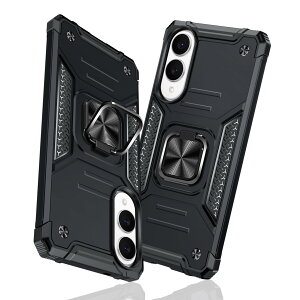 【送料無料】TMUJWS Samsung Galaxy S25 Edge 5G 用ケース リング 衝撃吸収 耐衝撃 TPU+PCバンパー 二重構造 米軍MIL規格 全面保護カバー 滑り防止 車載ホルダー対応 擦り傷防止 滑り止め 軽量 薄型 ギャ