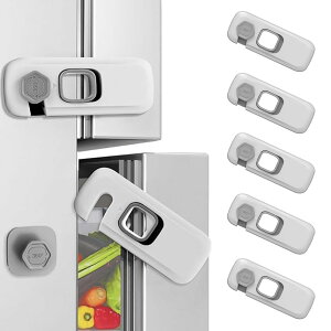 【送料無料】チャイルドロック 【5本セット】 引き出し ロック キャビネットロック 冷蔵庫 ベビーガード いたずら防止 けが防止 ワンタッチ開閉 剥がし無痕 ドア ロック 地震 食器棚 扉 ス