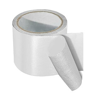 【送料無料】補修テープ テント補修 超強力 アルミと グラスファイバー 合成素材 オーニングの破れ補修 車のカバー 修繕テープ 表面絶縁のアルミ加固 高耐久 防水 カンバス ガラス繊維入り