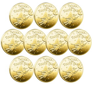 【送料無料】VIEAURA 歯の妖精コイン 10枚セット 子供の歯の生え変わり期 金貨体験 歯の妖精 記念 プレゼント ギフト 記念コイン コレクション