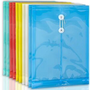 【送料無料】POPSFL クリアファイル A4 封筒型ファイル 色:カラフル10枚、サイズ:約縦32x横24cmxマチ約3cm