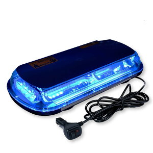 【送料無料】Lezalic パトランプ 回転灯 12V/24V 兼用 シガーソケット式 LED 45cm ワイド 大型 フラッシュ ストロボ 点滅 作業灯 警告灯 防犯 除雪機 汎用 色:ブルー、サイズ:船 エアデフレクター