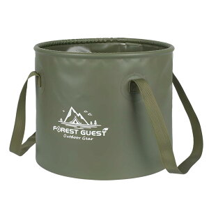 【送料無料】fogman 折り畳みバケツ 洗車バケツ 大容量 折りたたみ 釣り たためる キャンプ コンパクト 色:グリーン 20L、サイズ:中
