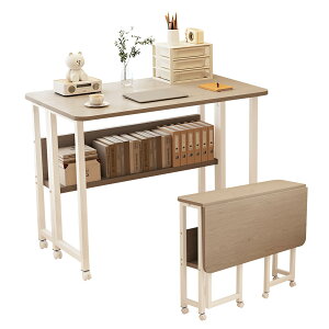 【送料無料】Fainyearn 折りたたみデスク コンパクデスク 省スペース 多機能テーブル 机 パソコンテーブル オフィスデスク テレワークデスク 色:木色、サイズ:80*58x