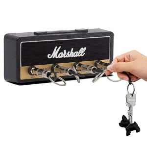 【送料無料】キーハンガー アンプ型 キーホルダー 壁掛け おしゃれ インテリア雑貨 キーチェーン カギ 玄関収納 面白グッズ 4本付 鍵置き キーボックス 贈り物(ブラック) サイズ:196*38*70m